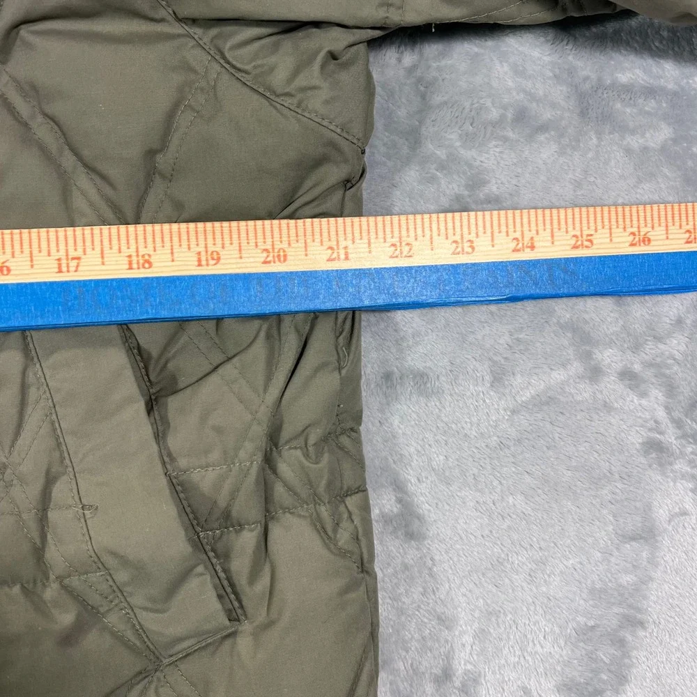 Winter Club Cyclone Down Parka Mens Small Olive Green Quilted Hooded Vintage